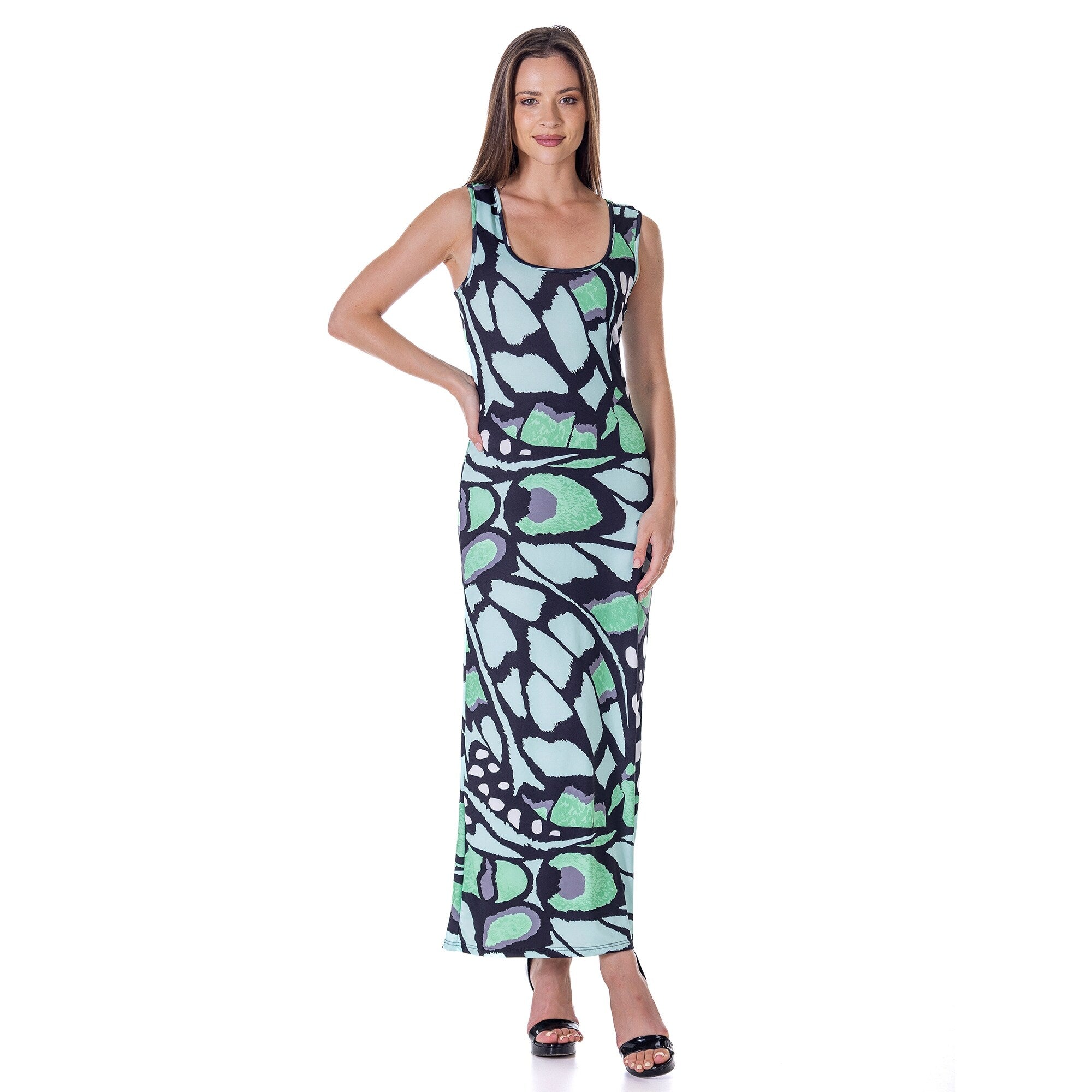 24seven-Comfort-Apparel-Womens-Green-Butterfly-Print-Casual-Razorback-Tank-Maxi-Dress_b3878db5-3cf1-4c54-a543-79a55d288db2