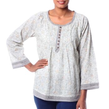 Handmade Cotton 'Rajasthan Grace' Blouse (India)