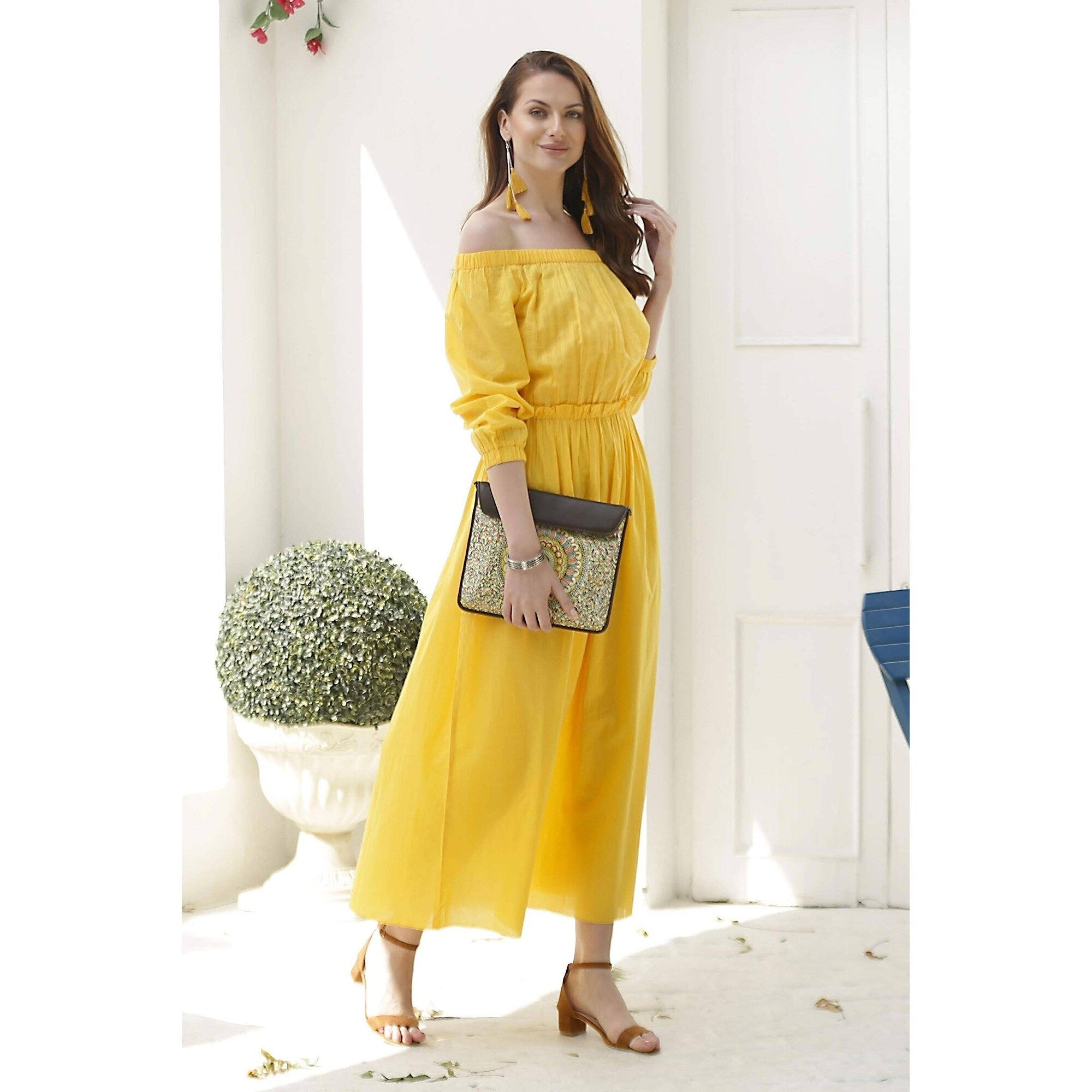 NOVICA-Cotton-off-shoulder-maxi-dress-Marigold-Muse_93d44963-2b89-439d-825d-ab91a83bfa77 1196054234