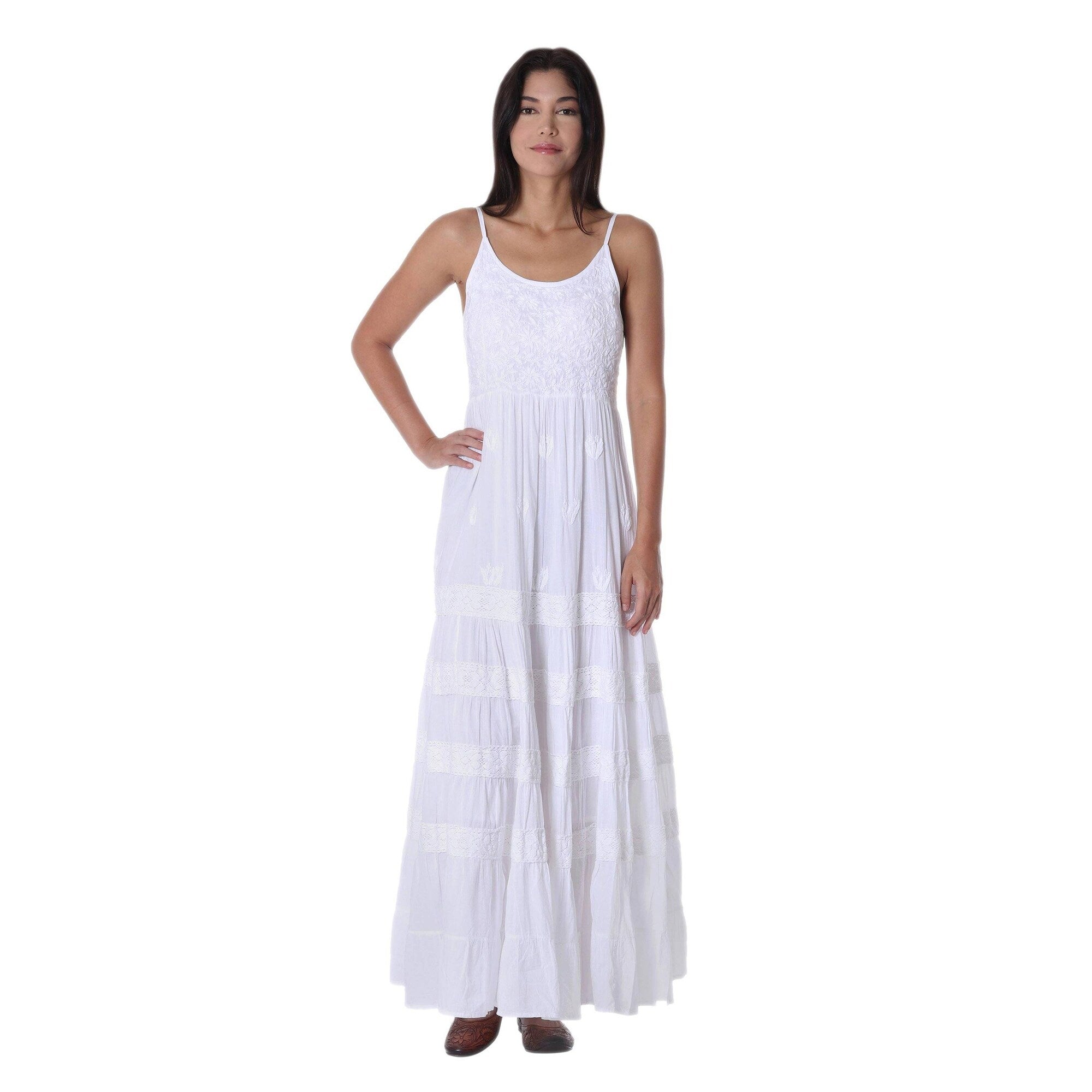 NOVICA-Lucknow-Summer-Cotton-maxi-dress